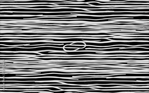 Seamless Black and White Wood Grain Texture Abstract Hand-Drawn Tree Bark Lines and Natural Wooden Surface Patterns Background for Wallpaper, Textile, Packaging, Graphic Design.
