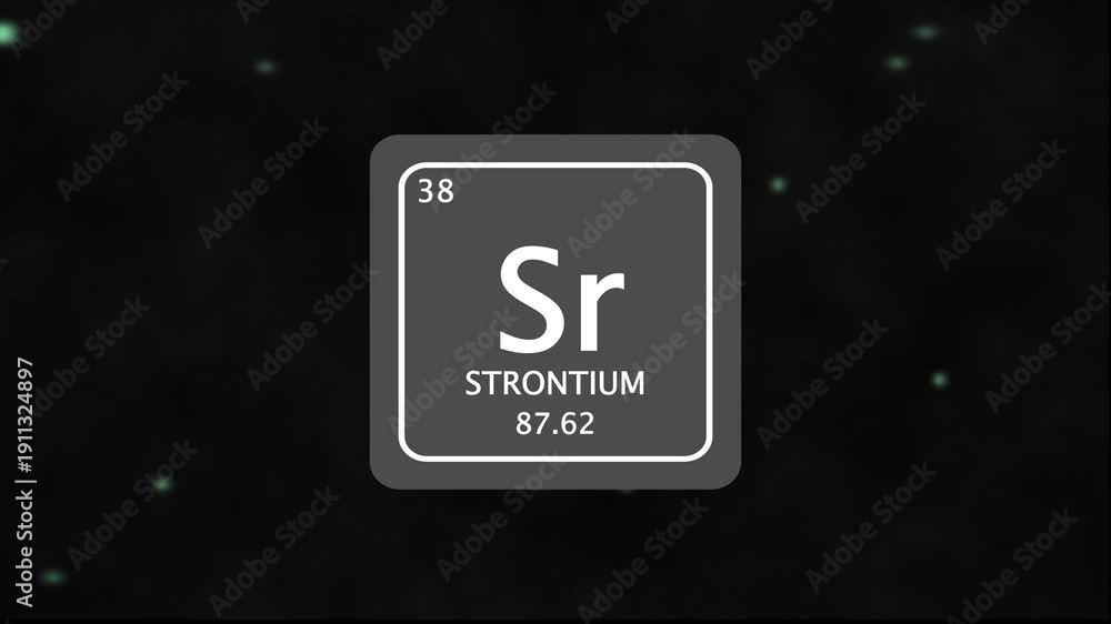 38 Strontium element symbol Sr 2D animation with modern periodic table ...