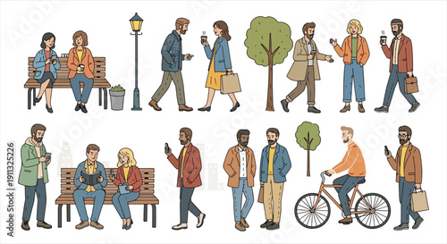 Senior with Walking Aid – Elderly Care, Rehabilitation and Healthcare Support Illustration