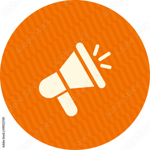 Megaphone icon symbolizing announcement and loudspeaker.