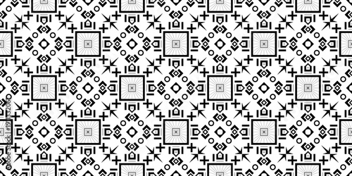 Seamless Transparent Geometric Monochrome Architectural and Art Deco Style Patterns