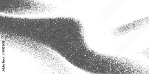 Abstract black and white grunge background with ink texture and vector art design featuring nature silhouettes of footprints and fingerprints on paper