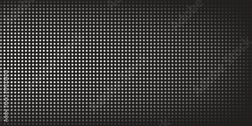 Black metal texture steel background. Perforated sheet metal. vector
