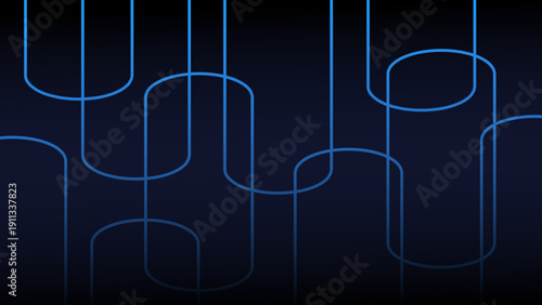 Abstract blue lines create a dynamic, interconnected pattern on a dark background, symbolizing digital flow and advanced network technology