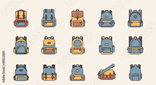 Colorful Cartoon Backpacks and Rucksacks Collection for Travel School and Hiking Adventures.