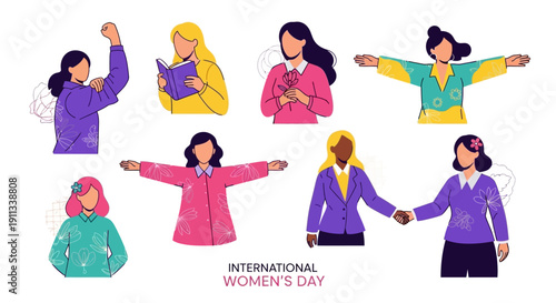 Diverse women celebrating International Women's Day with empowerment
