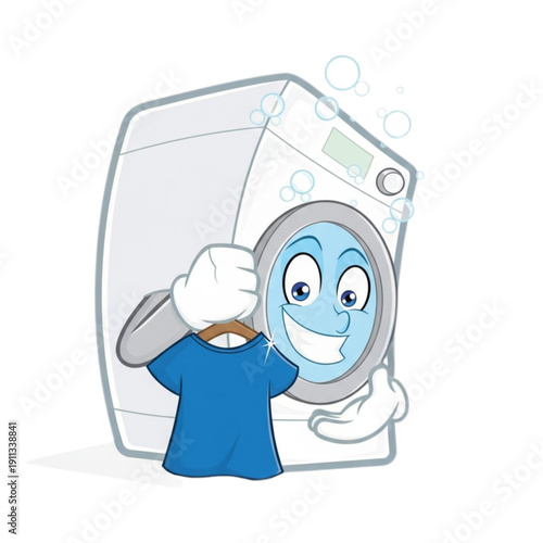 washing machine with laundry