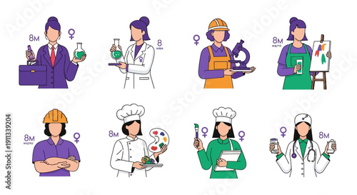 Empowered women in diverse professional roles celebrating International Women's Day