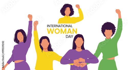 Empowered women celebrating International Women's Day together