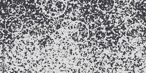 Abstract grayscale pattern of interconnected circles and granular texture, creating a unique visual effect suitable for backgrounds, textures, and artistic design elements