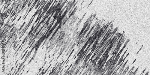 Abstract monochrome textured background with diagonal streaks and grainy overlay creating a distressed artistic effect for graphic design and digital art applications