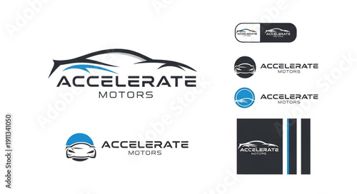Automotive logos with car silhouettes and text.
