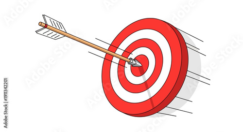 Business Goal Achievement Bullseye Target Vector