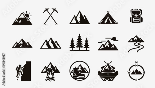 Mountain Peak Logo Pack for Outdoor Use