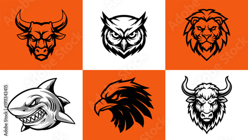 esports mascot pack with powerful animal symbols for team identity