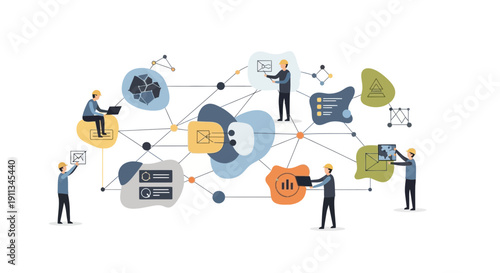 Business People Working Together on Project.