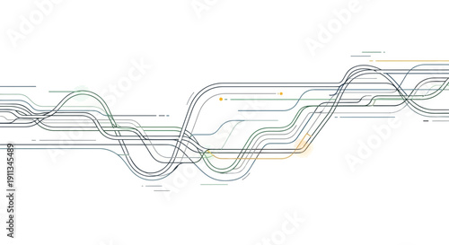Abstract Wavy Lines Pattern Design Element.