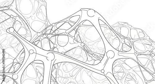 Neuron Cells Network Illustration Detailed Structure.