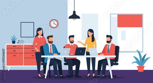 Business Team Meeting Office Discussion.