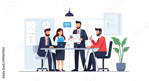 Business Professionals Discussing Project Details.