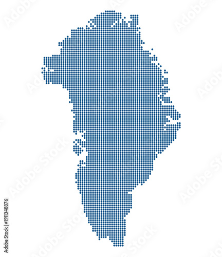 Greenland Blue Dotted Map for Critical Mineral Frontier and Rare Earth Deposits
