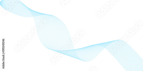 An abstract blue wave vector illustration featuring flowing lines and a gradient light pattern creates a modern digital motion background for business wallpaper design