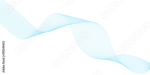 Abstract blue wave background design featuring a wavy gradient texture and flowing motion lines for a modern technology business backdrop illustration