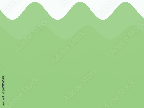 Minimalist landscape with three soft green hills on light gradient background for nature-themed design