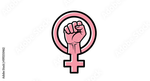 Feminist Fist Symbolizing Women's Rights, Gender Equality, and Empowerment Movement