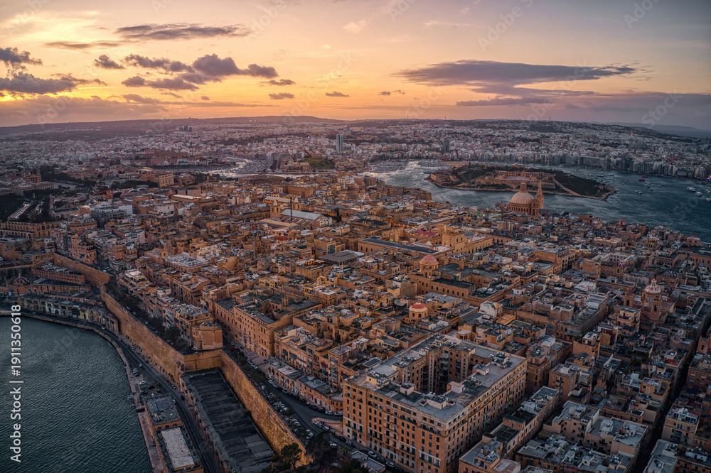 Obraz premium Aerial View of Valletta, Malta
