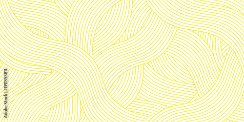 Yellow and white pasta background, abstract geometric pattern of spaghetti.