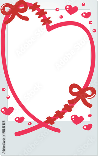 Decoration frame for instant cameras covered in graffiti, Cheki film, fandom activities and red.