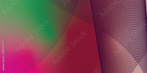 Magenta green and red abstract shape grainy gradient background with black backdrop and noisy texture for wide banner poster and header design