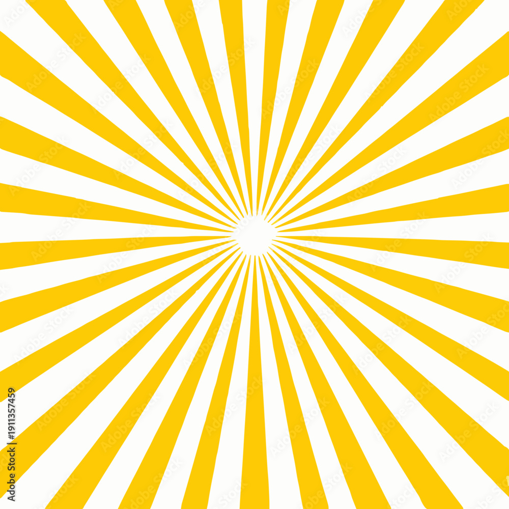 Obraz premium Bright Yellow Sunburst Pattern