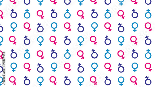 Abstract colorful Venus symbol vector illustration isolated on white background.