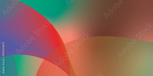 Magenta green and red abstract shape grainy gradient background with black backdrop and noisy texture for wide banner poster and header design