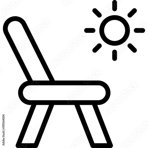 relax icon illustration design with outline