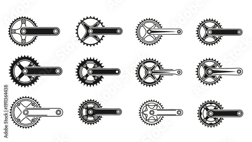 Bicycle crankset and chainring system.