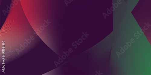 Indigo and pink abstract shape grainy gradient background with black backdrop and noisy texture for wide banner poster and header design