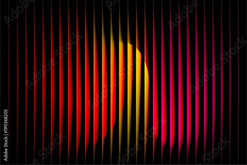 Abstract Vertical Stripes Background with Vibrant Red and Orange Gradient Light Effect