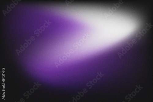 Abstract Purple and White Gradient Background with Soft Light Glow and Grainy Texture