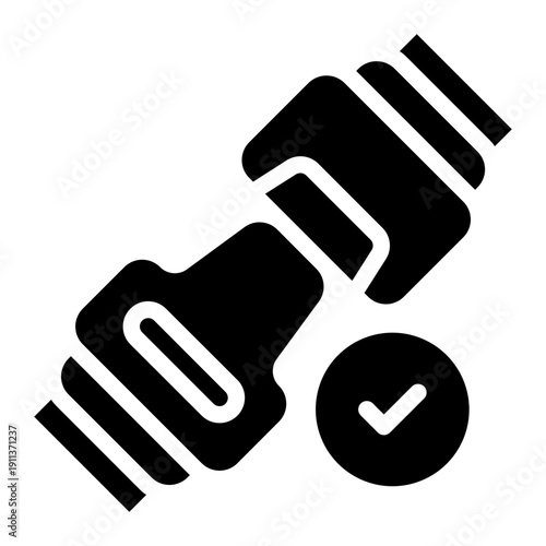 seat belt glyph icon