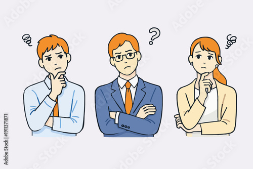 People Thinking and Pondering