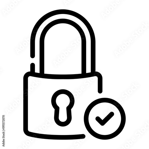 padlock line icon