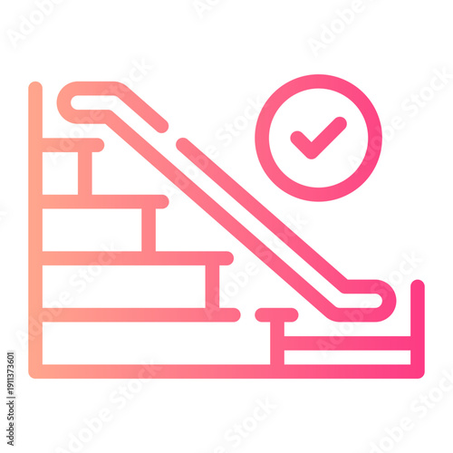 escalator gradient icon