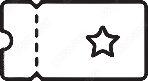 Art & Illustration, Event ticket icon for cinema voucher and travel pass admission