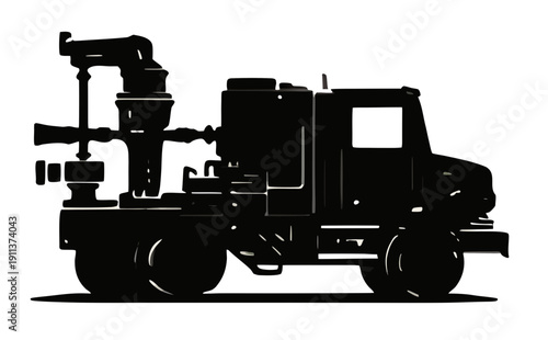 old truck isolated on white