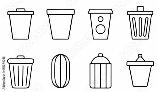 vector trash can icon