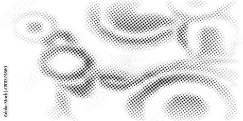 Grunge halftone gradient background. Faded grit noise texture. White and black sandy wallpaper. Retro pixelated backdrop. Anime or manga style comic overlay. Vector graphic design textured template