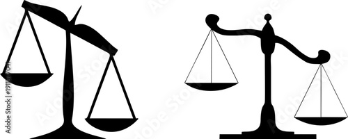 Libra Balance Scale Silhouette Vector
